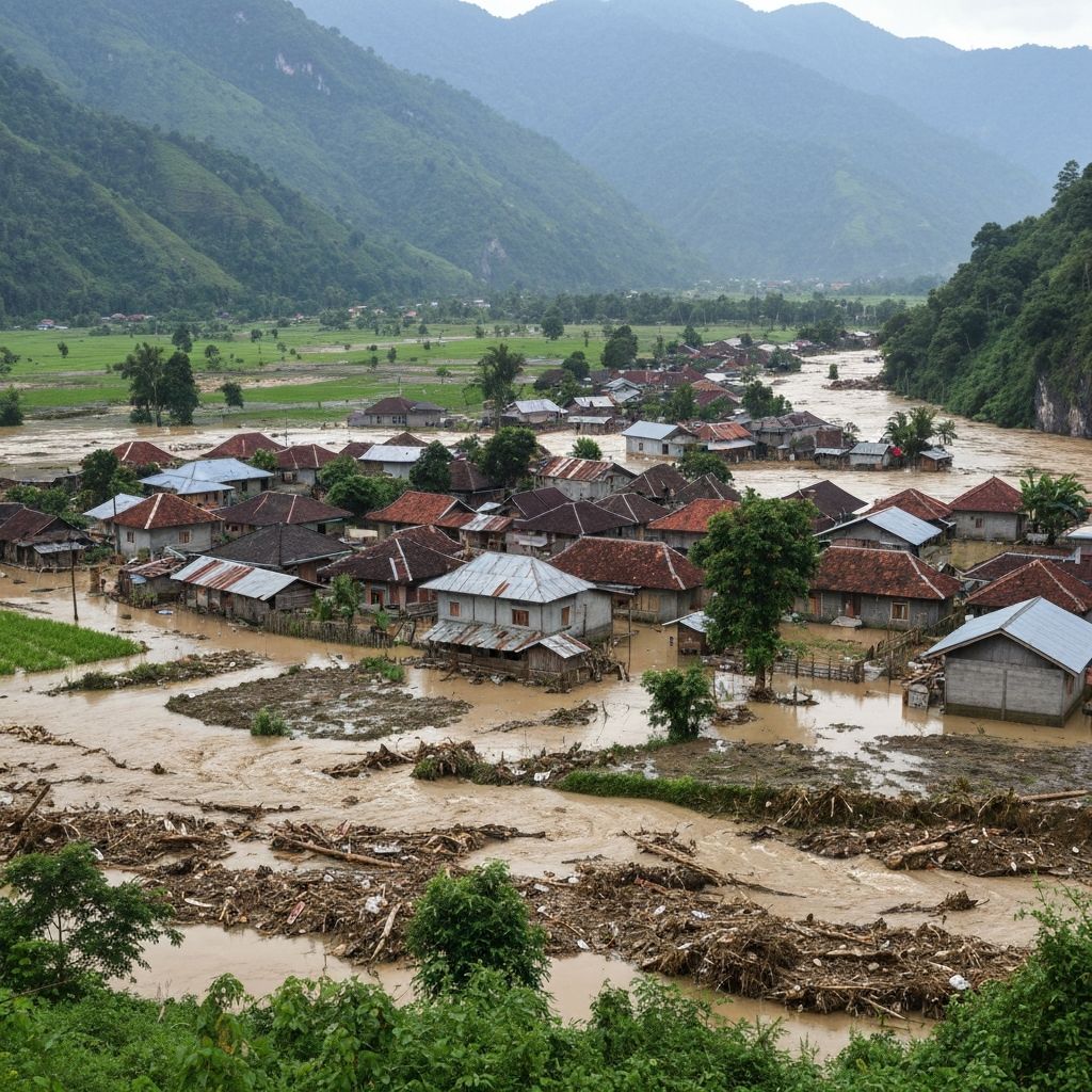 Sumatera Barat banjir bandang disaster area